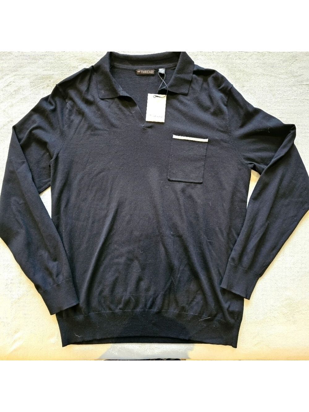 Mens en Thread collared sweater